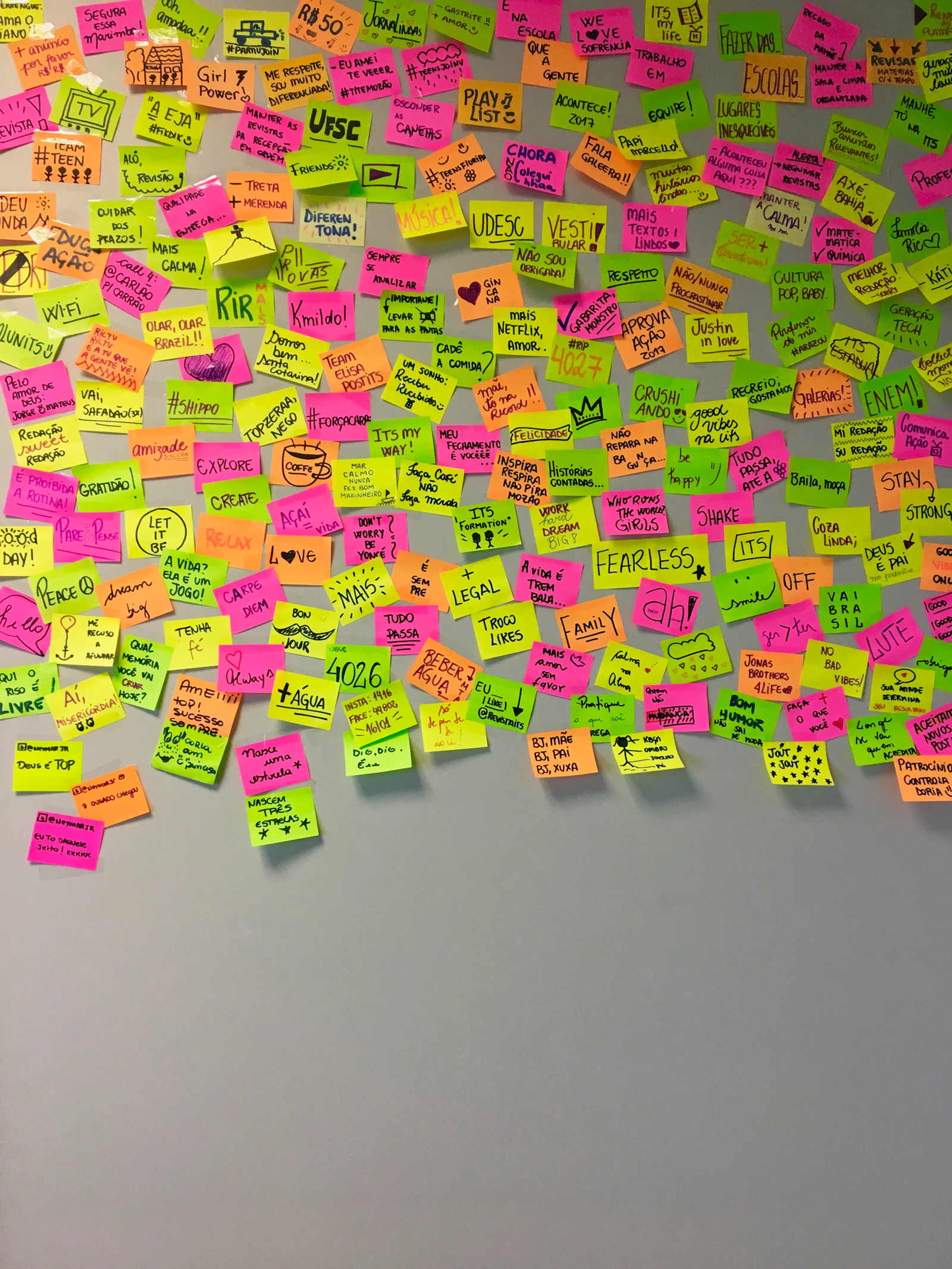 assorted-color sticky notes