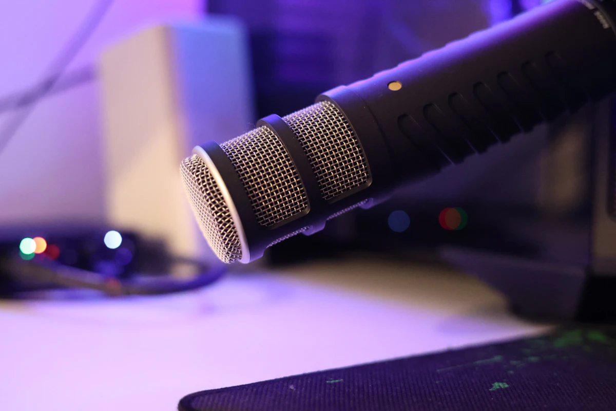 A microphone ready for recording